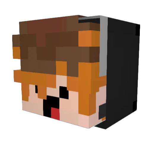 Nayid Minecraft avatar head, 3D render