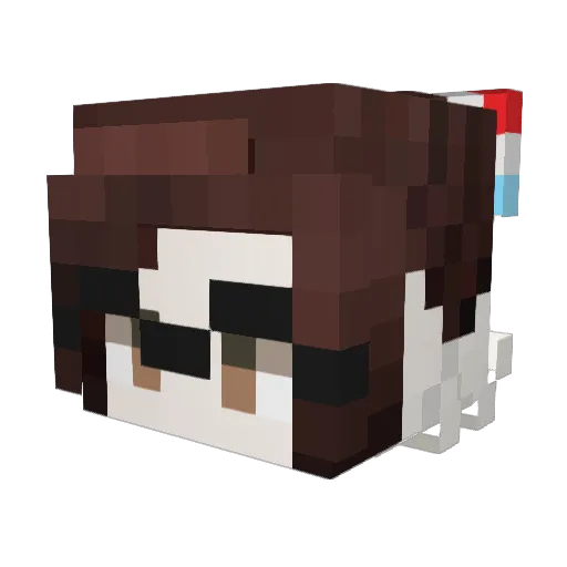 Nayitos Minecraft avatar head, 3D render