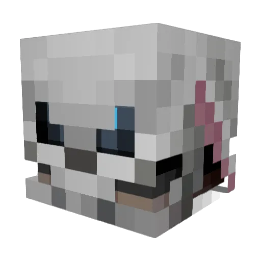 Nayka Minecraft avatar head, 3D render
