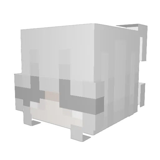 Nayrah Minecraft avatar head, 3D render