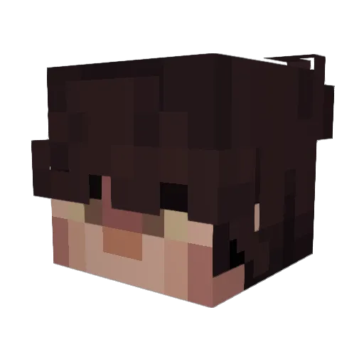 Nazamnq Minecraft avatar head, 3D render