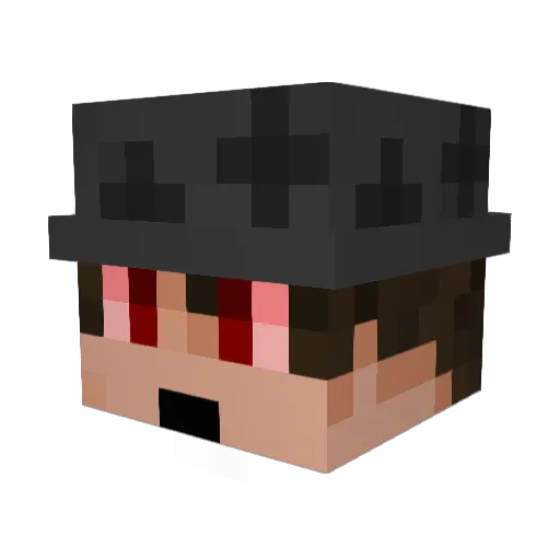 Nazan Minecraft avatar head, 3D render