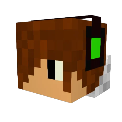 NazarArch Minecraft avatar head, 3D render