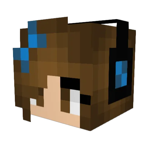 Nazaroo Minecraft avatar head, 3D render