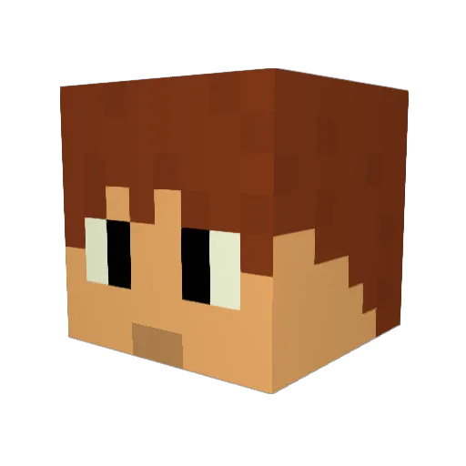 Nazca_05 Minecraft avatar head, 3D render