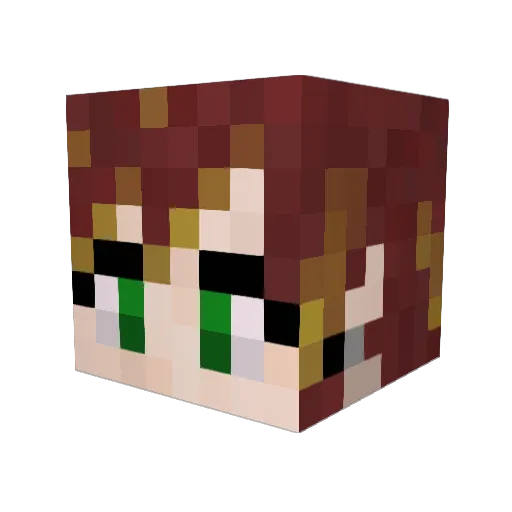 Nazering Minecraft avatar head, 3D render