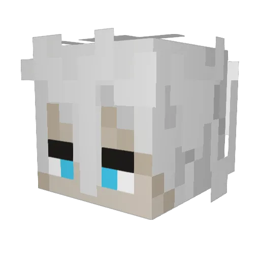 Nazga Minecraft avatar head, 3D render