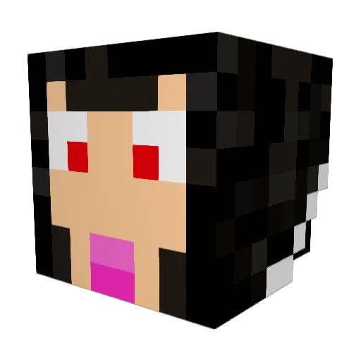 Nazgulak Minecraft avatar head, 3D render