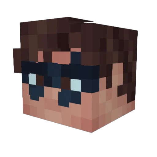 Nazjd Minecraft avatar head, 3D render