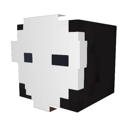Nazo Minecraft avatar head, 3D render