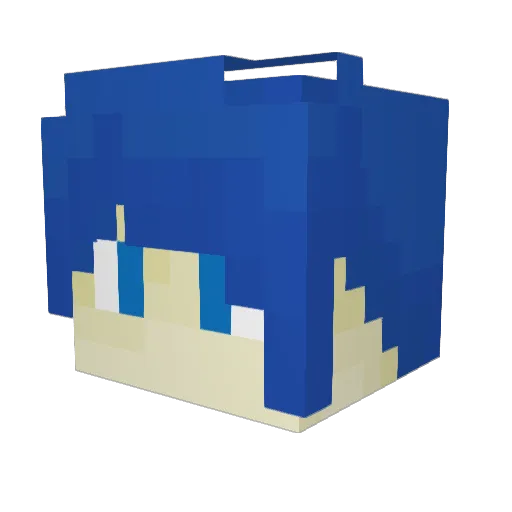 NazoKira Minecraft avatar head, 3D render