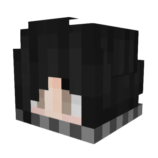 Nazotoki Minecraft avatar head, 3D render
