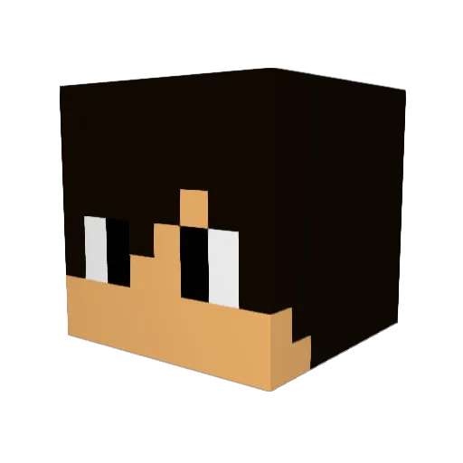 Nazrr21 Minecraft avatar head, 3D render