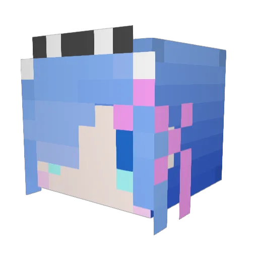 Nazsz Minecraft avatar head, 3D render