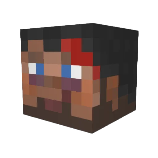 Nazu0u0 Minecraft avatar head, 3D render