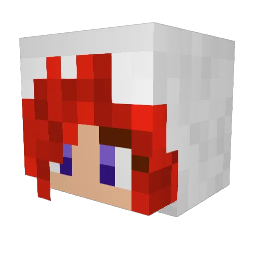 Nazumi666 Minecraft avatar head, 3D render