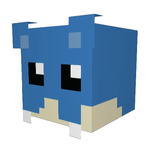 NazunaNakusa Minecraft avatar head, 3D render