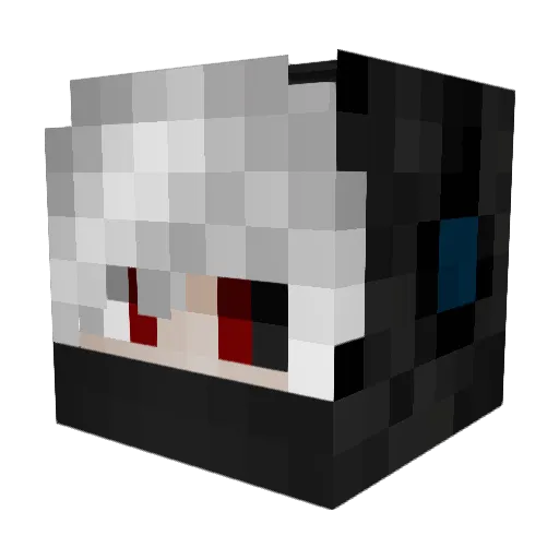 Nazxn Minecraft avatar head, 3D render