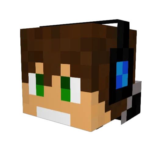 NazzaPT Minecraft avatar head, 3D render