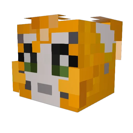 Nbabro Minecraft avatar head, 3D render