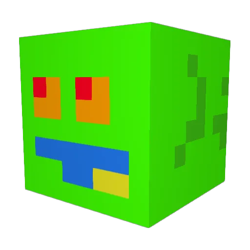 NbombNG Minecraft avatar head, 3D render