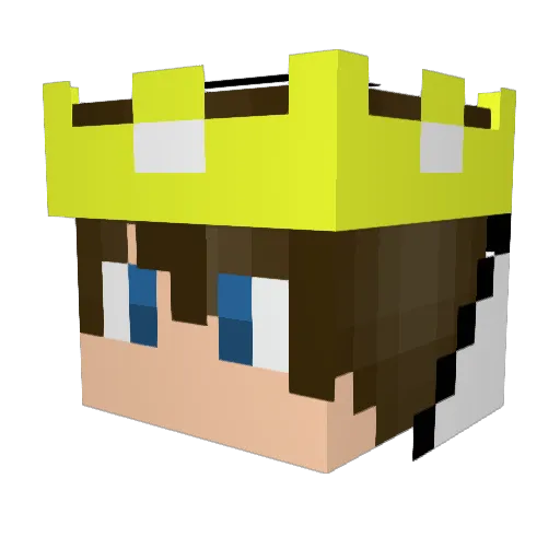 Nbzz Minecraft avatar head, 3D render
