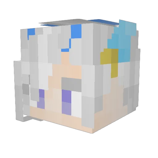 Nc114514 Minecraft avatar head, 3D render