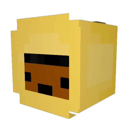 NcZak Minecraft avatar head, 3D render