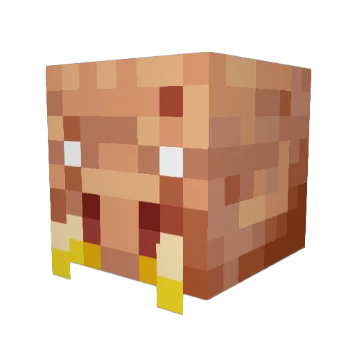 Ncrue Minecraft avatar head, 3D render