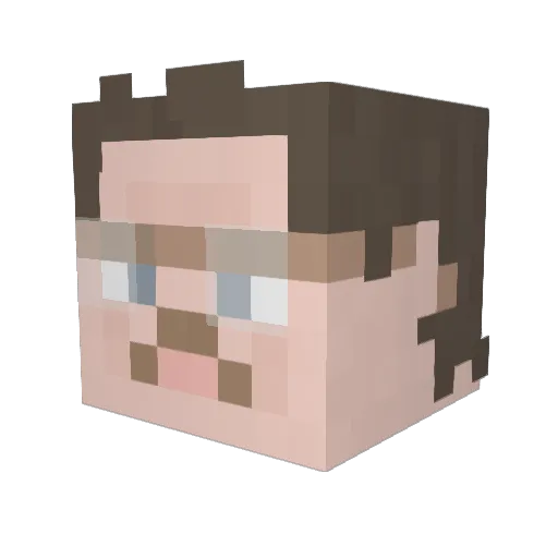 Nctshake Minecraft avatar head, 3D render