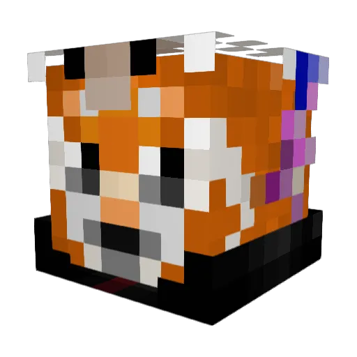 Ndif Minecraft avatar head, 3D render