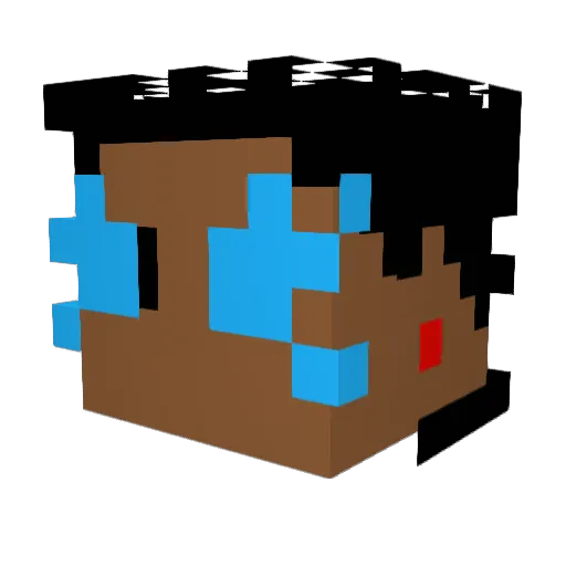 Ne0_Gh0s7 Minecraft avatar head, 3D render