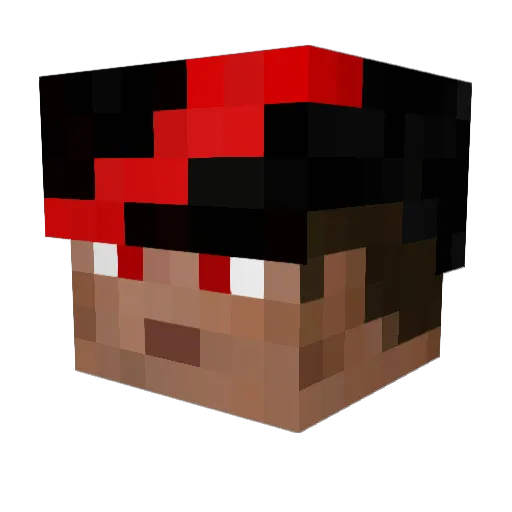Ne0terik Minecraft avatar head, 3D render