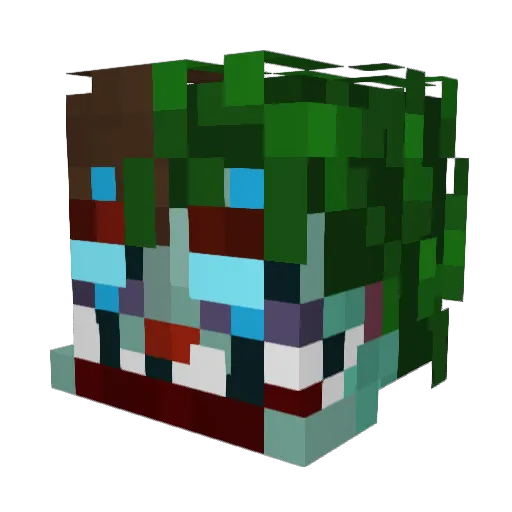 NeBav Minecraft avatar head, 3D render