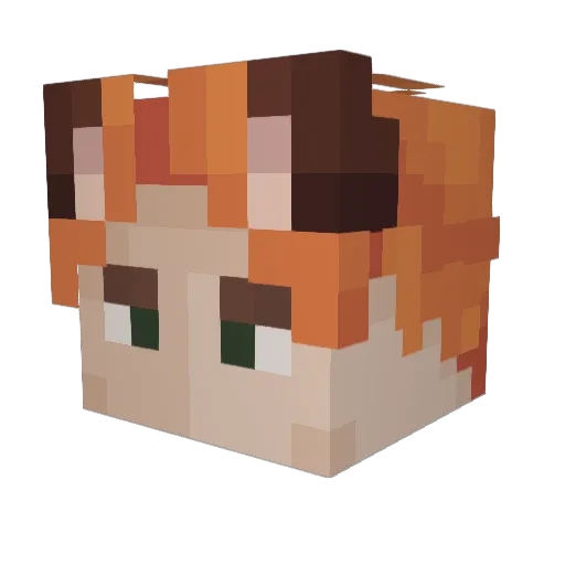 NeF1c Minecraft avatar head, 3D render