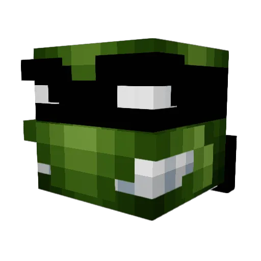 NeJaper Minecraft avatar head, 3D render
