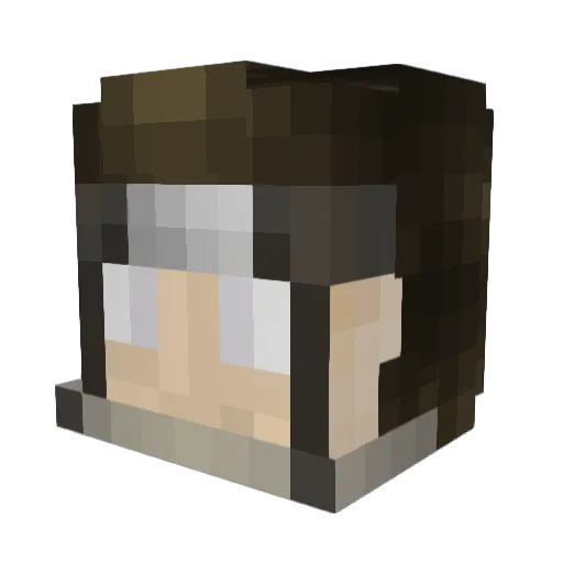 NeJykz Minecraft avatar head, 3D render