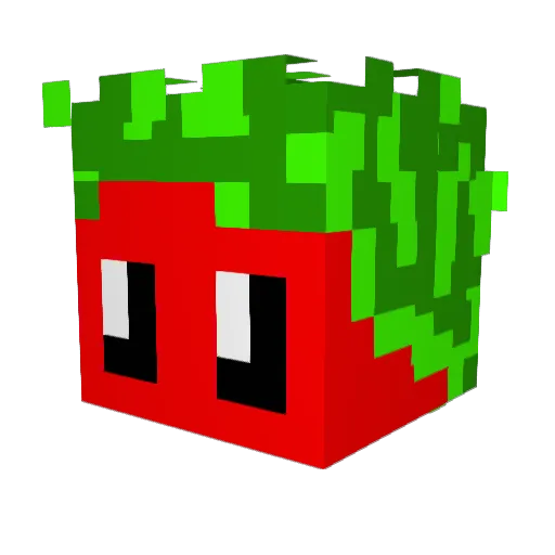 NeKatze Minecraft avatar head, 3D render