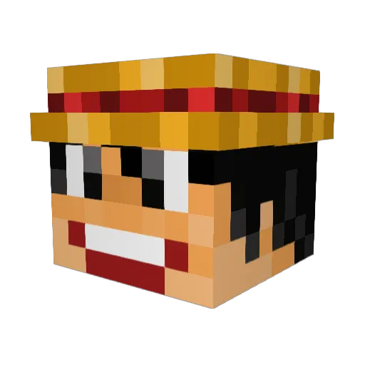 NeKroBaSt Minecraft avatar head, 3D render