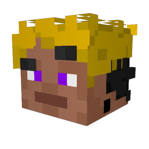 NeMoMakis Minecraft avatar head, 3D render