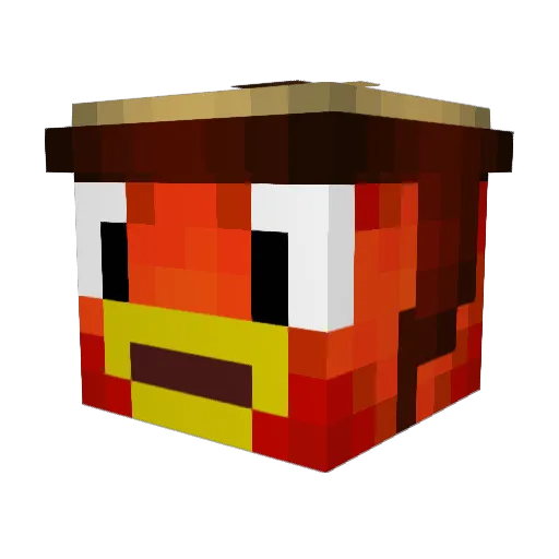 NeMo_NiKiToS Minecraft avatar head, 3D render