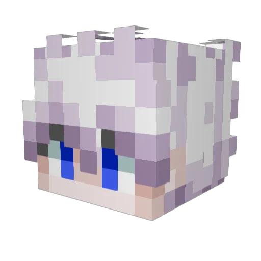 NeNoY Minecraft avatar head, 3D render