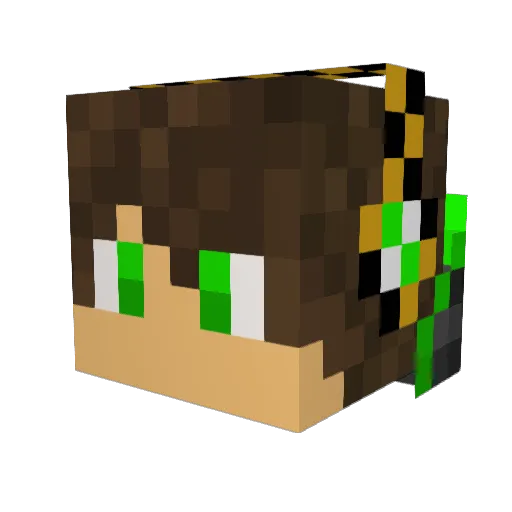 NeOnNFeeD Minecraft avatar head, 3D render