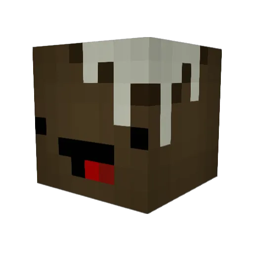 NeQru Minecraft avatar head, 3D render