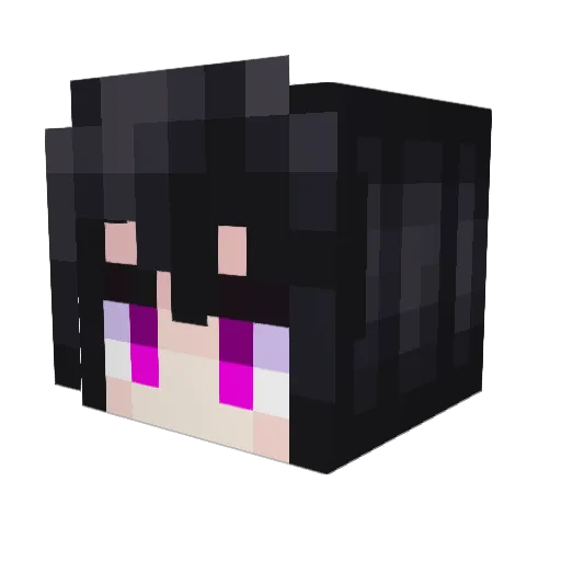 NeRu5525 Minecraft avatar head, 3D render