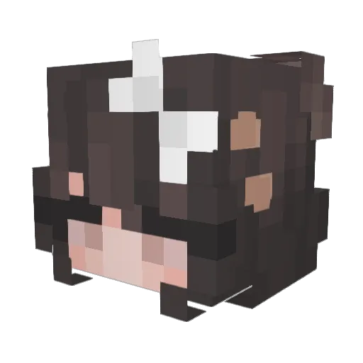 NeRya_iwi Minecraft avatar head, 3D render