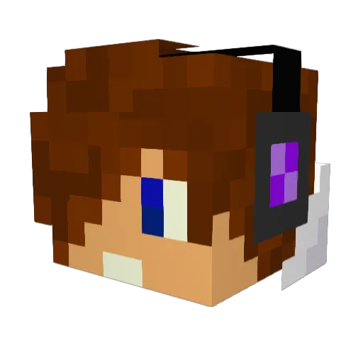 NeSe Minecraft avatar head, 3D render