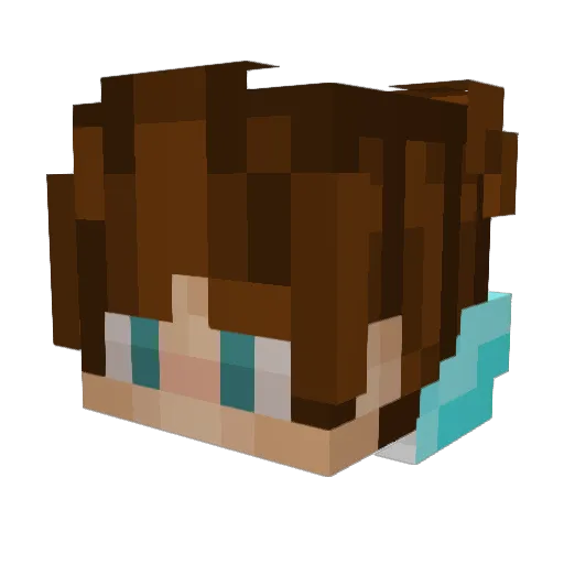 NeTsub Minecraft avatar head, 3D render