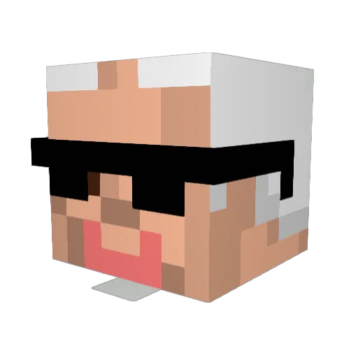 NeVroSky Minecraft avatar head, 3D render