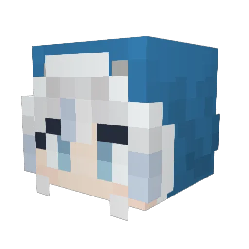 NeVyToast Minecraft avatar head, 3D render